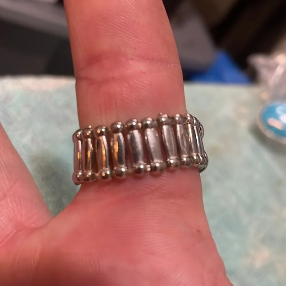 Adjustable turquoise and metal ring 💍 - Picture 4 of 5